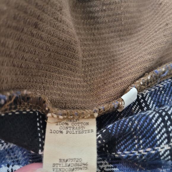 Gilded Intent Oversized Size XS Corduroy Plaid Brown Shacket Utility Grunge - Picture 8 of 9